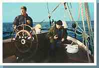 peter aan het vissen